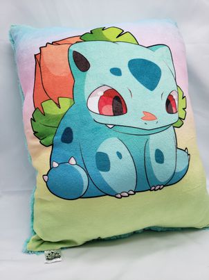 Load image into Gallery viewer, Ivysaur pokemon 14in minky throw pillow
