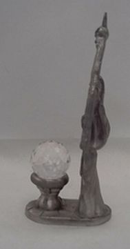Load image into Gallery viewer, Vintage Spoontiques Pewter Evil Wizard With Crystal Ball (HMR1527)
