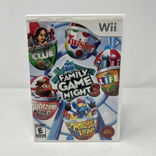 Hasbro Family Game Night 3 Nintendo Wii Game [cib]