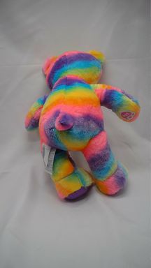 Build A Bear Rainbow Friends Multi-Color Teddy Bear Plush 17” Stuffed Toy 2018 b
