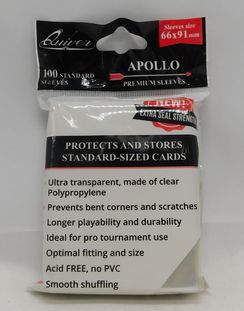 Load image into Gallery viewer, 100 Apollo Clear Card Sleeves - Ultra Transparent Standard Deck Protectors (New)
