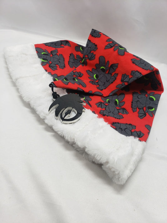 Deluxe Santa Hat Large fit toothless with charm