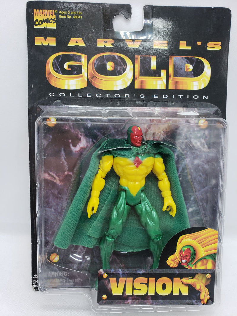 Load image into Gallery viewer, Marvel&#39;s Gold Collector&#39;s Edition Vision Action Figure Toy Biz 1997
