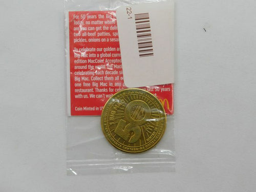 McDonalds Coin 50 Years Of Big Mac Collectors Coin 1968-1978