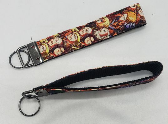 Load image into Gallery viewer, Attack on Titan 5 inch wristlet keychain
