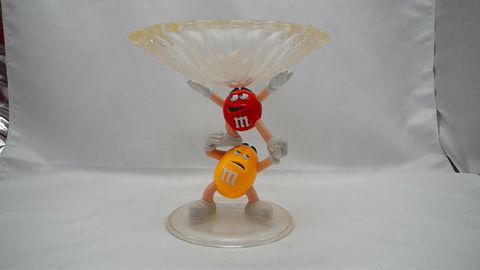 Load image into Gallery viewer, M&amp;M Figures Yellow &amp; Red Plastic Candy Dish Tray (Pre-Owned/No Box)
