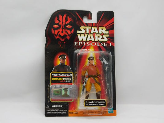 Star Wars Naboo Royal Security Episode 3.75" Action Figure CommTech 1999 Hasbro