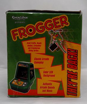 Load image into Gallery viewer, Excaliber Mini Frogger Mirrored LCD Tabletop Battery Operated Arcade Game 4011-A
