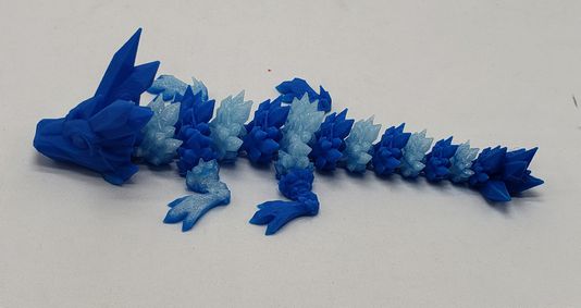 Articulated baby crystal dragon