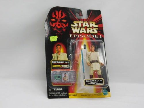 Hasbro Star Wars Episode 1 Obi Wan Kenobi Action Figure 1999 New w/ Lightsaber