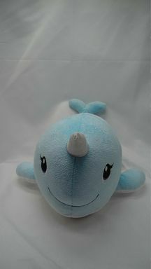 Load image into Gallery viewer, Build A Bear Plush Narwhal Unicorn Sea Glitter Whale Light Blue Sparkle
