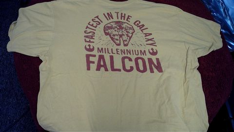 Yellow Star Wars Falcon Shirt Size 2XL