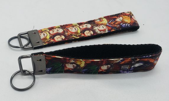 Load image into Gallery viewer, Attack on Titan 5 inch wristlet keychain
