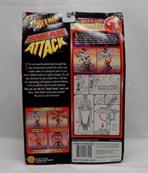 1997 Marvel Spider-Man Sneak Attack Web Flyers w/ Steel Spider Flyer Toy Biz