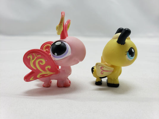 Littlest Pet Shop Pet Pairs #201 & #202 Bumblebee and Butterfly