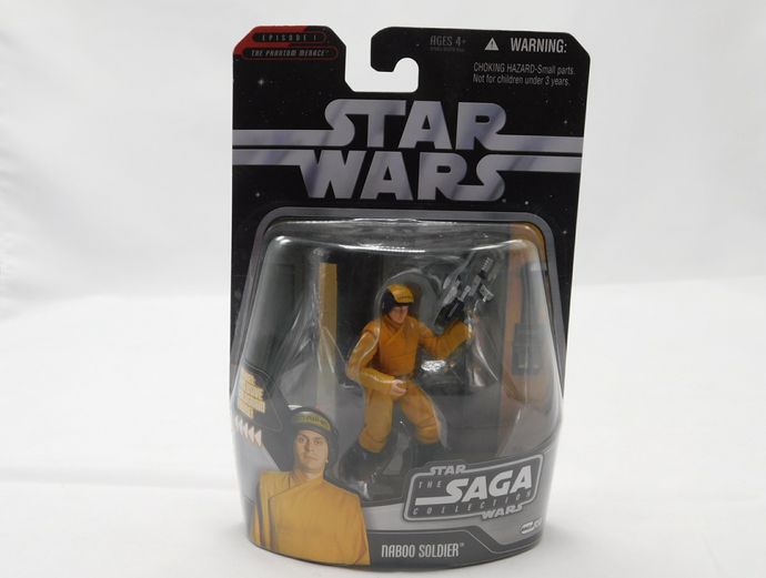 Load image into Gallery viewer, STAR WARS Saga Collection NABOO SOLDIER w/Mini Holographic Figure #050 2006
