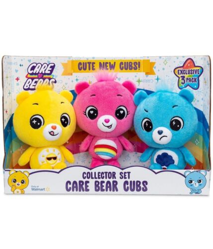 Care Bears 3 Pack 40th Anniversary Care Bear Cubs 9-Inch Plush New