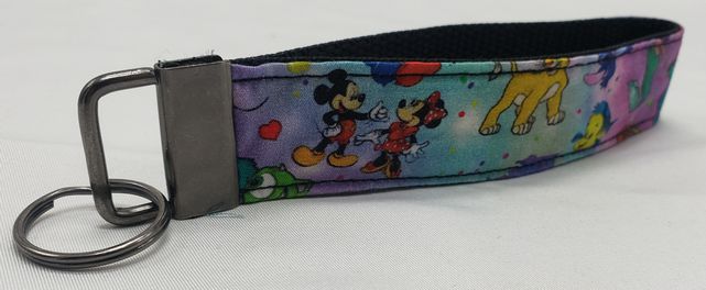 Load image into Gallery viewer, Character collage 5 inch wristlet keychain
