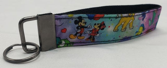 Character collage 5 inch wristlet keychain