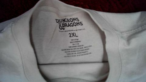 Dungeons and Dragons  White Shirt Size 2xl