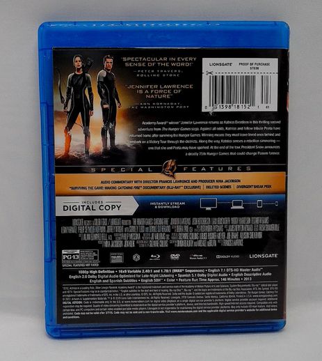 The Hunger Games: Catching Fire 2014 Blu-ray + DVD