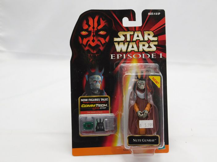 Load image into Gallery viewer, 1999 STAR WARS EPISODE 1 COMMTECH TALKING FIGURE NUTE GUNRAY HASBRO NIP
