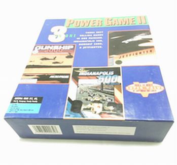 POWER GAME II: GUNSHIP 2000 INDIANAPOLIS 500 JETFIGHTER ADV PC  [CIB]