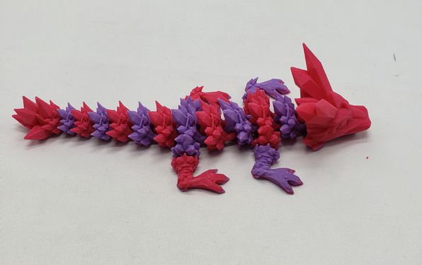 Load image into Gallery viewer, Articulated Baby crystal dragon 3d print
