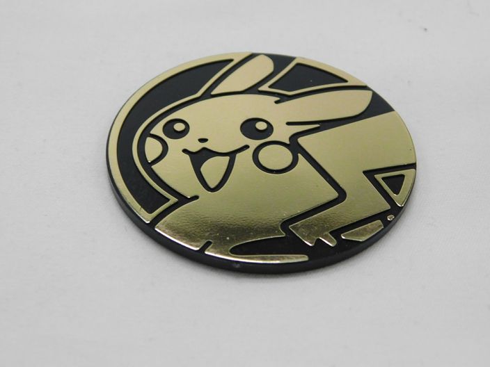 Load image into Gallery viewer, Pikachu Pokémon Coin Gold Foil JUMBO New
