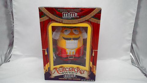 Load image into Gallery viewer, M&amp;M Holiday Collectible Christmas Nutcracker Candy Dispenser Yellow (Pre-Owned)
