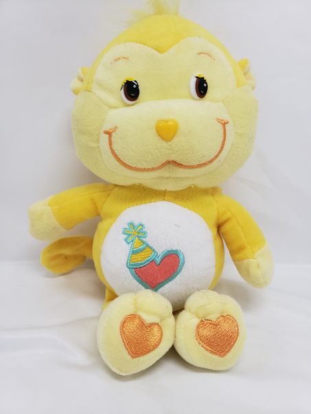 Load image into Gallery viewer, Nanco Care Bears Cousins Playful Heart Yellow Monkey Plush 12&quot; Tall 2003
