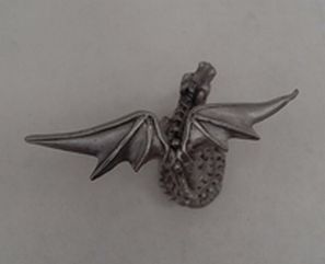 Spoontiques Pewter CMR867 Red Eye Dragon Rising Crystal