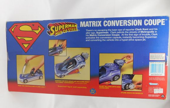 Load image into Gallery viewer, 1995 SUPERMAN Matrix MAN OF STEEL Conversion Coupe Space Jet CLARK KENT Figure
