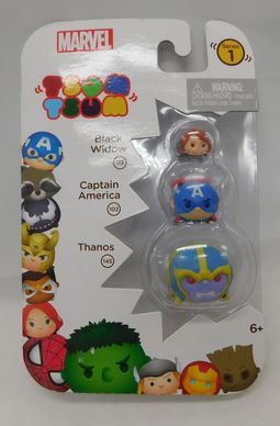 Tsum Tsum Marvel Series 1 Multi Pack Black Widow, Captain America, & Thanos(New)