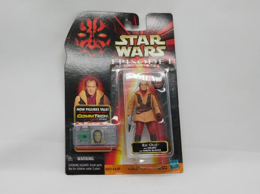 Star Wars Episode 1 Ric Olie With Helmet And Blaster Commtech Chip Hasbro 1998