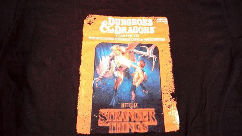 Load image into Gallery viewer, Black Dungeons and Dragons Stranger Things Size 2XL Shirt
