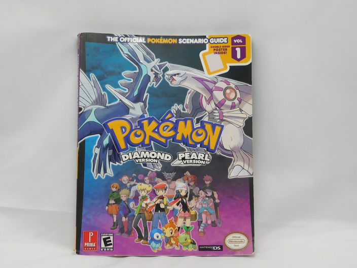 Load image into Gallery viewer, Pokemon Diamond &amp; Pearl Prima Official Scenario Game Guide With Attached Poster
