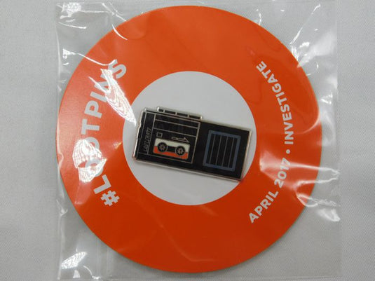Investigate Pin LOOTCRATE Exclusive April 2017 LOOTPIN Tape Recorder Lapel Flare