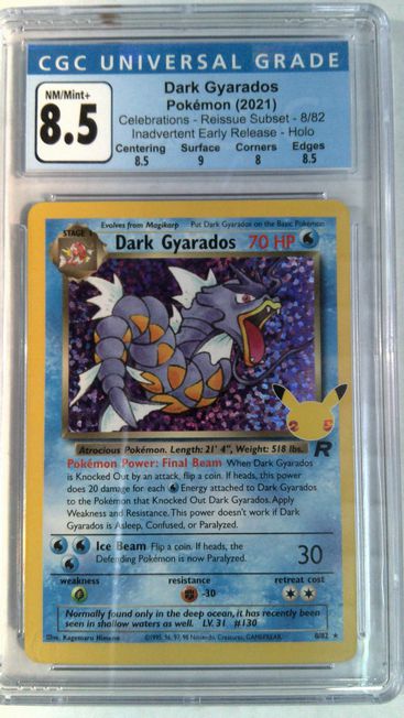 Load image into Gallery viewer, Dark Gyarados  pokemon  Inadvertent Early Release  1 of a kind CGC 8.5
