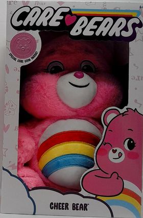 Load image into Gallery viewer, Care Bear Pink 14&quot; Medium Cheer Bear Plush Huggable Bears 2020 Retro Box New
