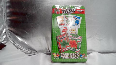 M&M's Holiday Fun Card Deck Twin-pack in Collectible Tin (New/Sealed)