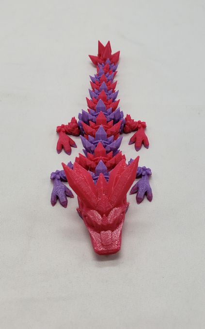 Articulated Baby crystal dragon 3d print