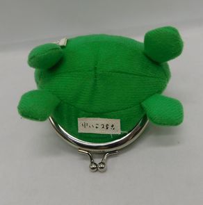 Load image into Gallery viewer, Naruto Gama-chan Green Frog Toad Coin Purse Wallet Money Bag Plush Toy 4”
