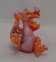 Load image into Gallery viewer, Mood Dragons Figurine Orange and Pink
