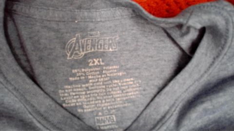 Marvel Avengers Size 2XL Grey/Blue Shirt
