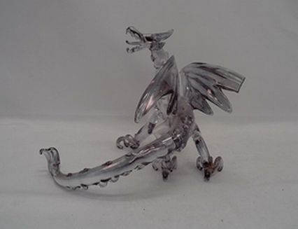 Glass Purple Dragon Figurine