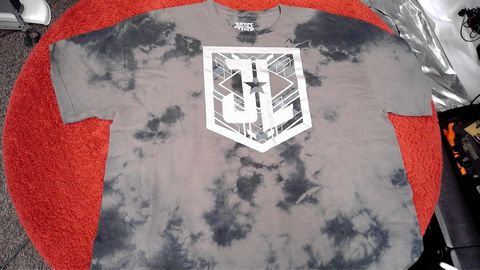 Justice League Shirt Size XL Color Black Tie-Dye