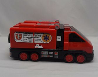 Load image into Gallery viewer, 1999 Bandai Power Rangers Lightspeed Rescue Deluxe Pyro 1 Red Fire Truck
