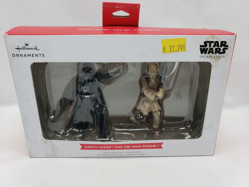 Load image into Gallery viewer, Hallmark Star Wars Darth Vader and Obi-Wan Kenobi Disney Ornament 2-Pack Set New
