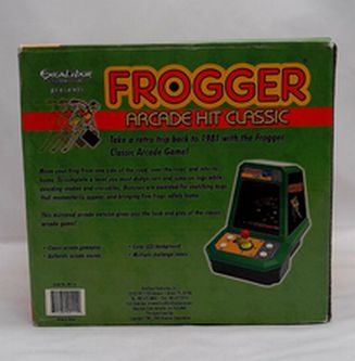Excaliber Mini Frogger Mirrored LCD Tabletop Battery Operated Arcade Game 4011-A